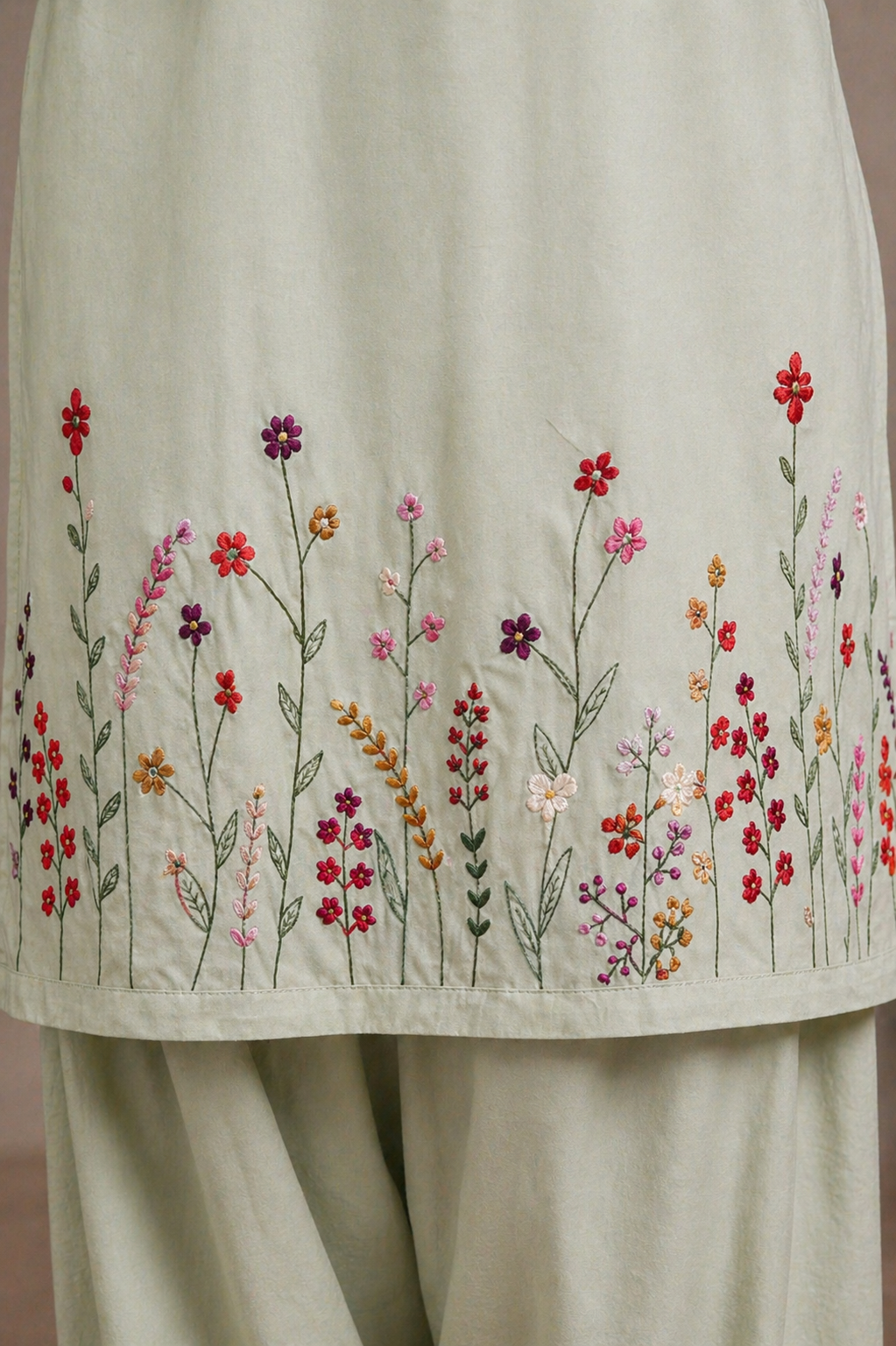 Mint Green Embroidered 2-Piece Stitched