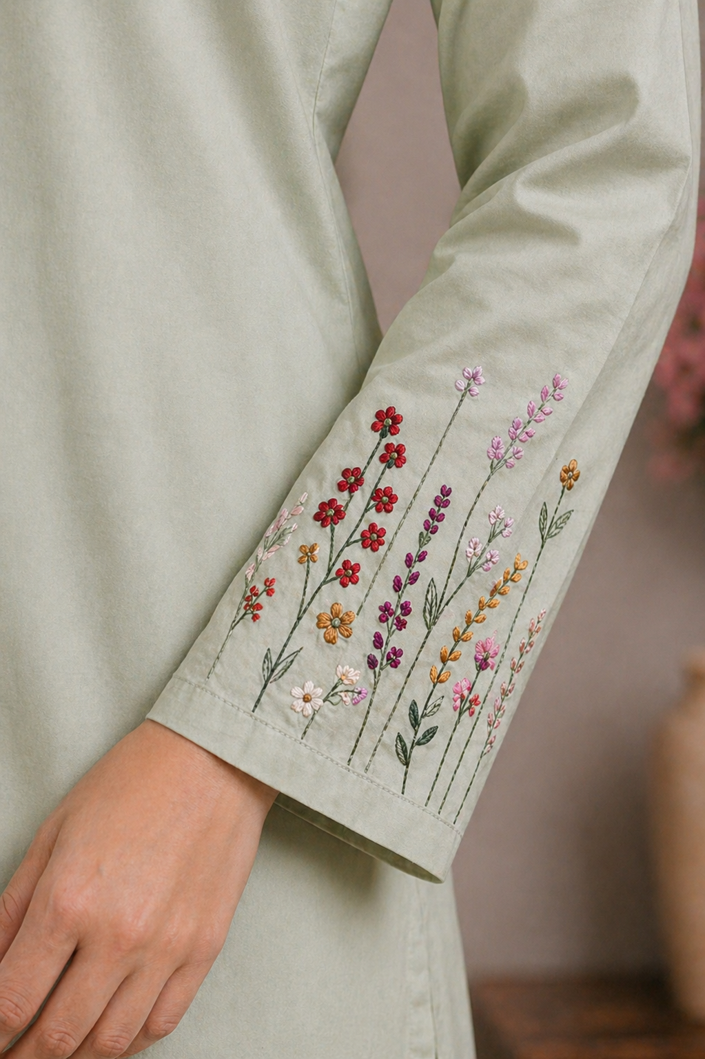 Floral 2 PC Embroidered 