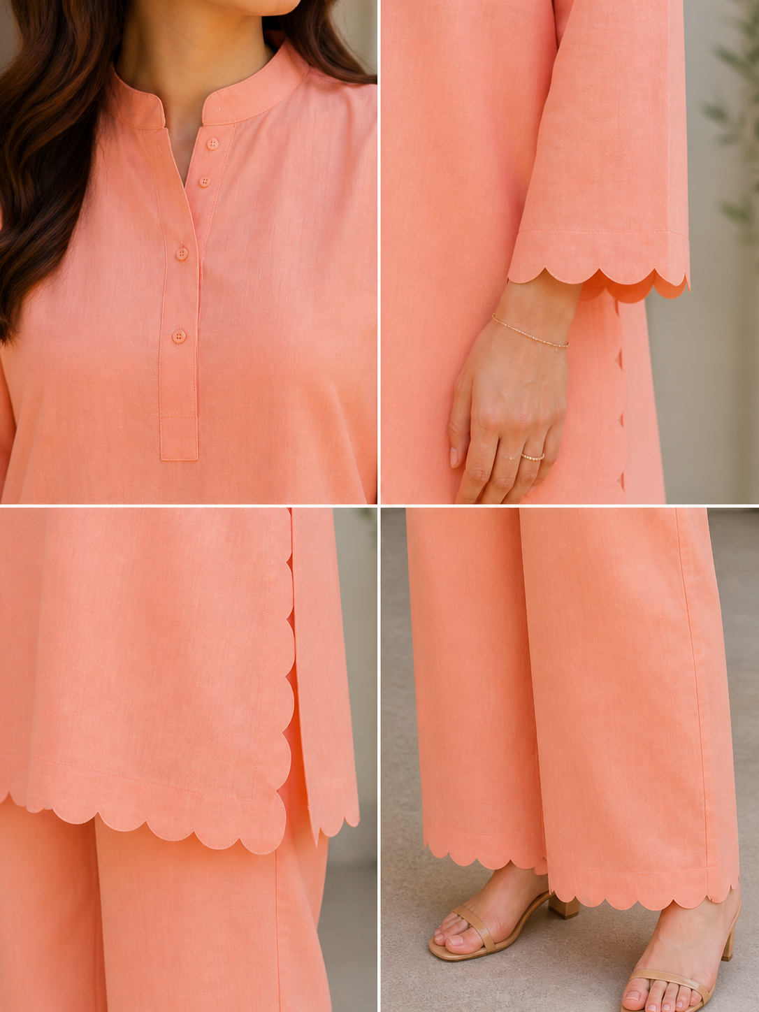 Solid 2 PC Stitched