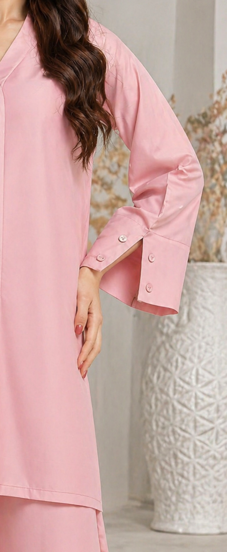 Blush Pink Embroidered Co-ord Set