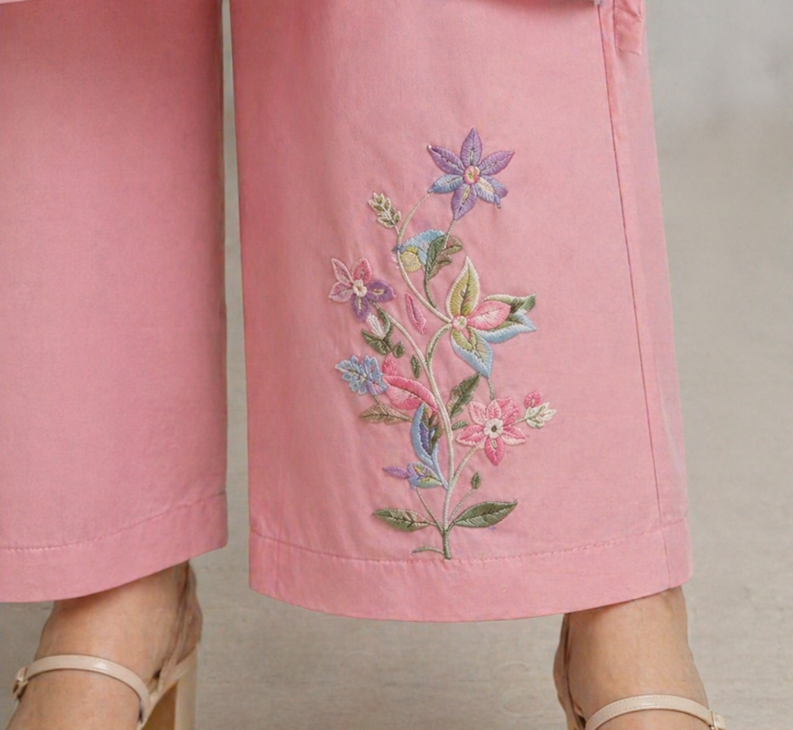 Blush Pink Embroidered Co-ord Set