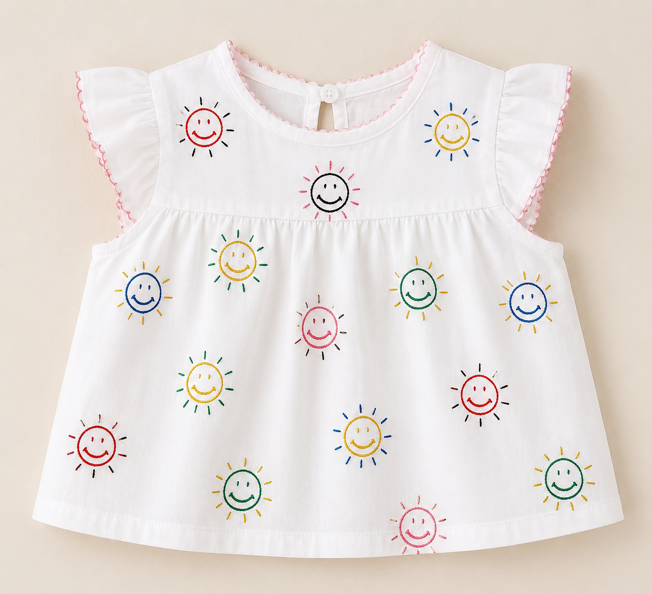 Sunshine Embroidered Baby Top