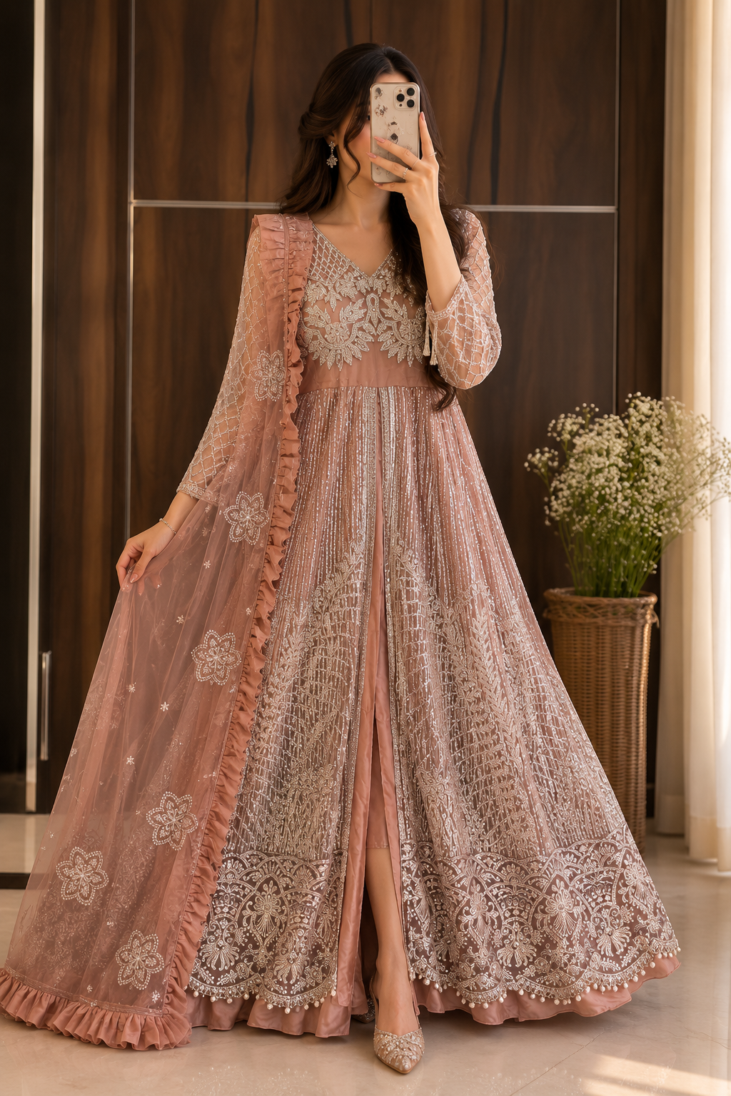 Rose Dust Embellished Luxury Formal