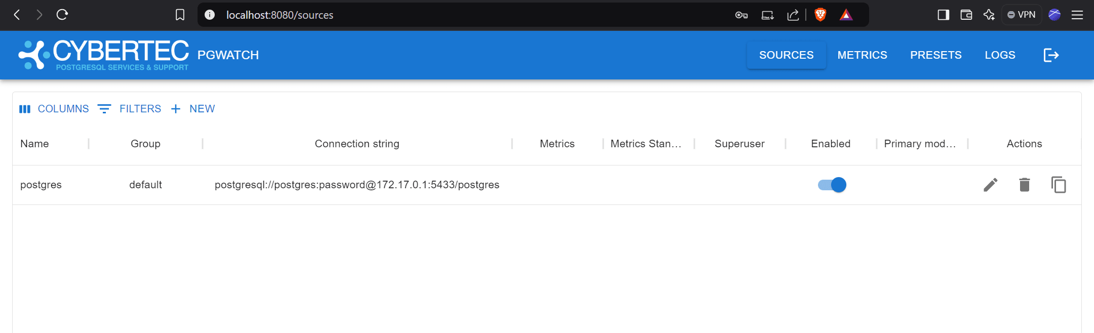 PGWatch Web UI