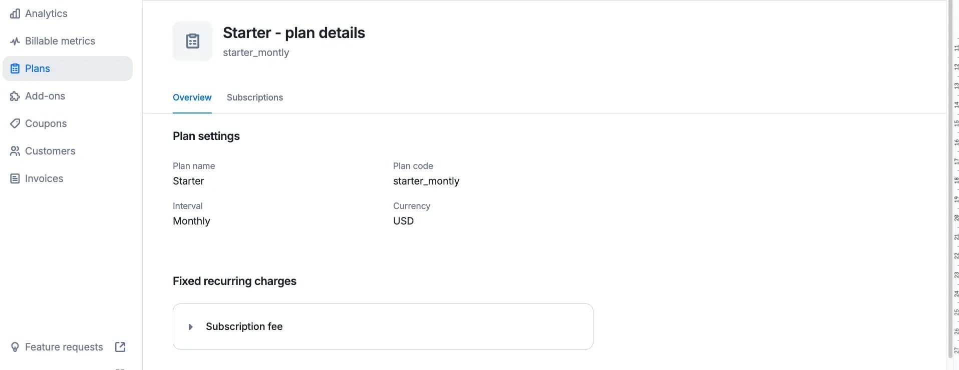 configure pricing plan