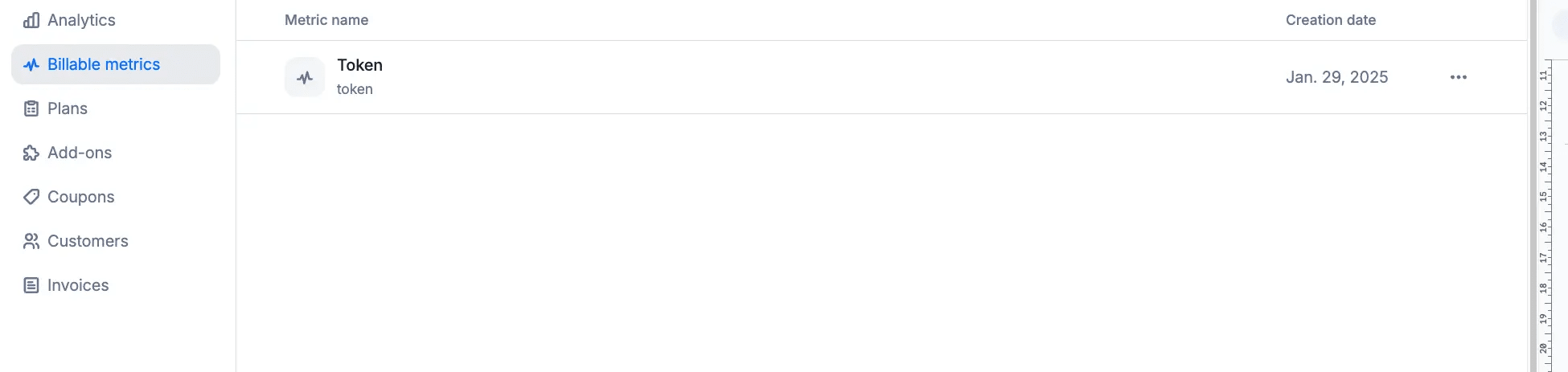Define token usage as metric