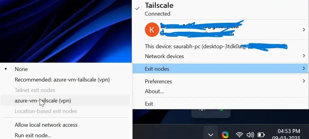 Connect to Kubernetes via exit node