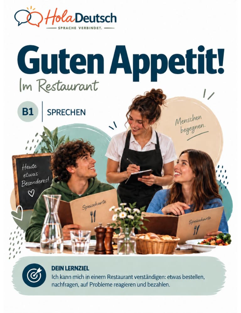 Guten Appetit! – Im Restaurant – Arbeitsblatt Sprechen B1