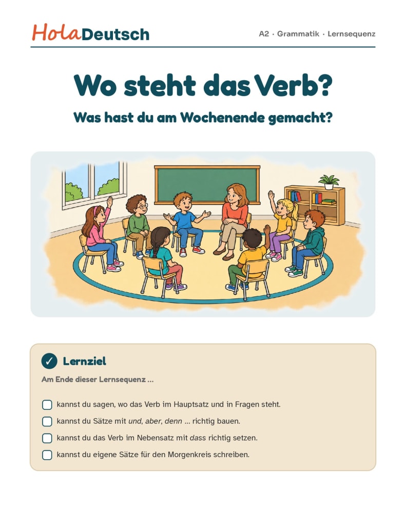 Wo steht das Verb? Verbstellung in Haupt- und Nebensatz