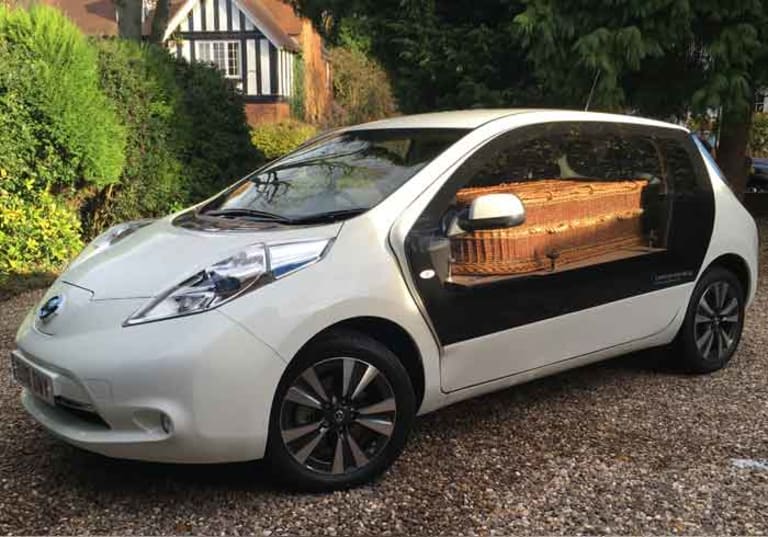 Electric Nissan Leaf Hearse