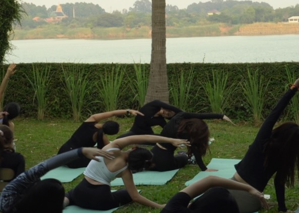 Yoga and wellness gathering