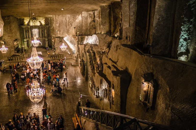 Das Salzbergwerk Wieliczka Salzgrotte