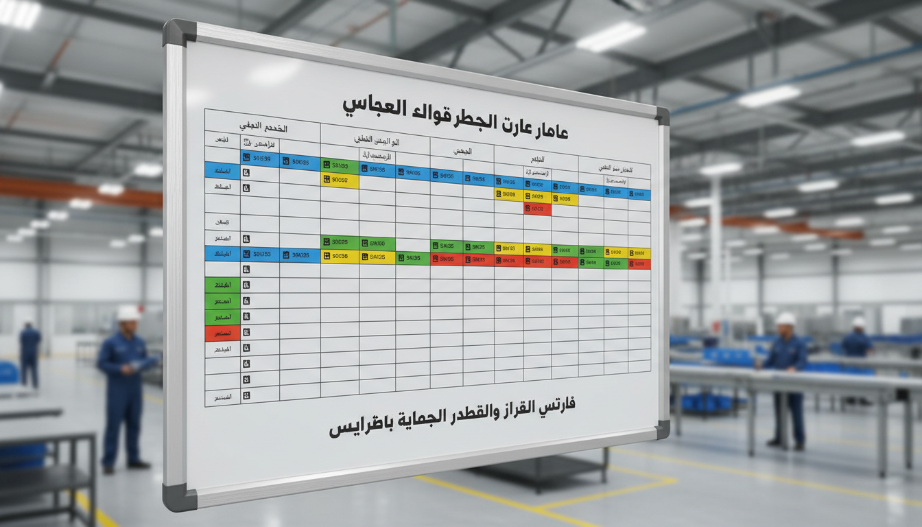 لوحة متابعة الطلبات قيد التصنيع من البداية إلى التسليم - تنظيم بيانات الإنتاج