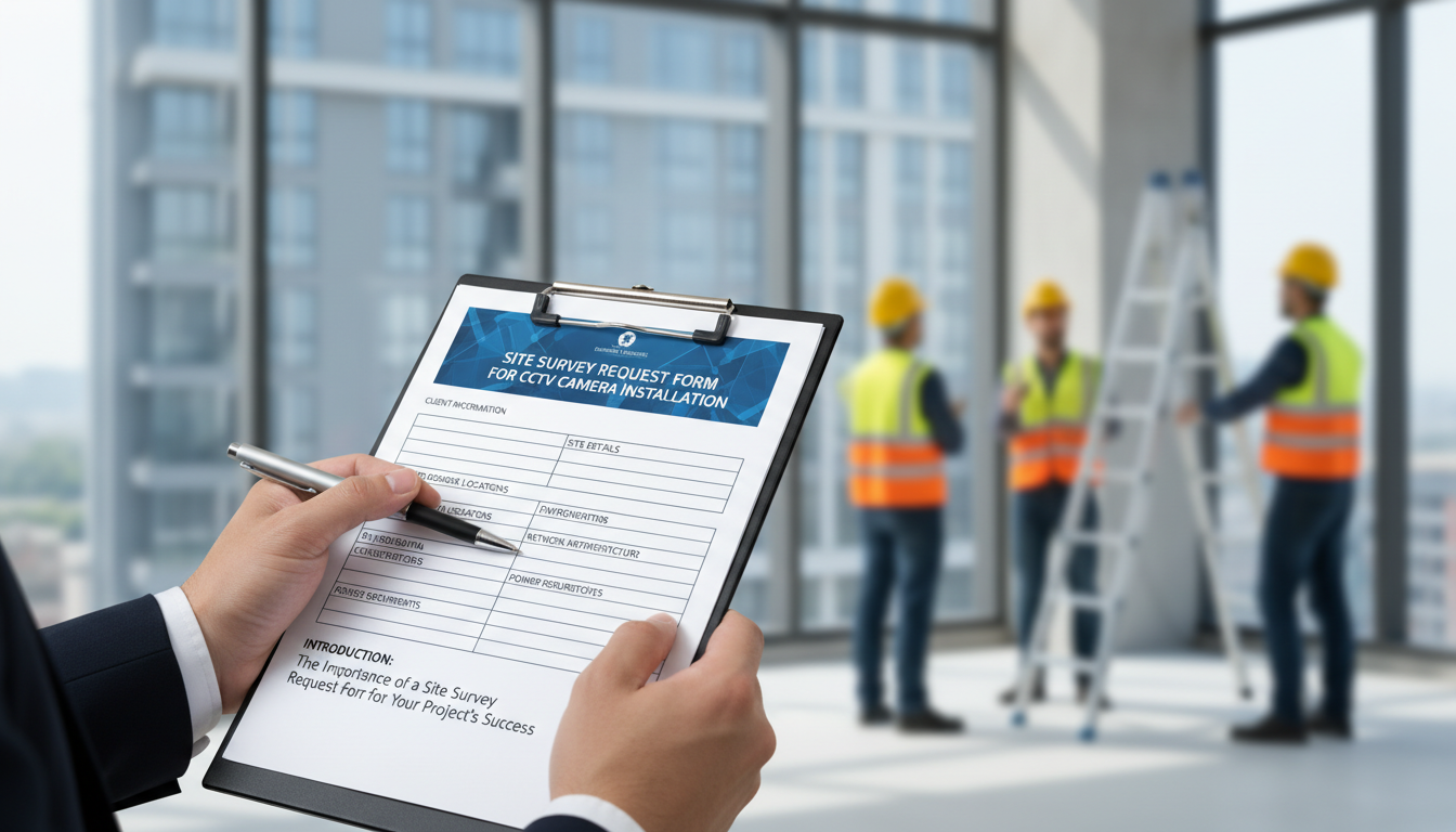 نموذج طلب معاينة لتركيب كاميرات المراقبة: بيانات يحتاجها فريق التنفيذ - مقدمة: أهمية نموذج طلب معاينة لتركيب كاميرات المراقبة لنجاح مشروعك