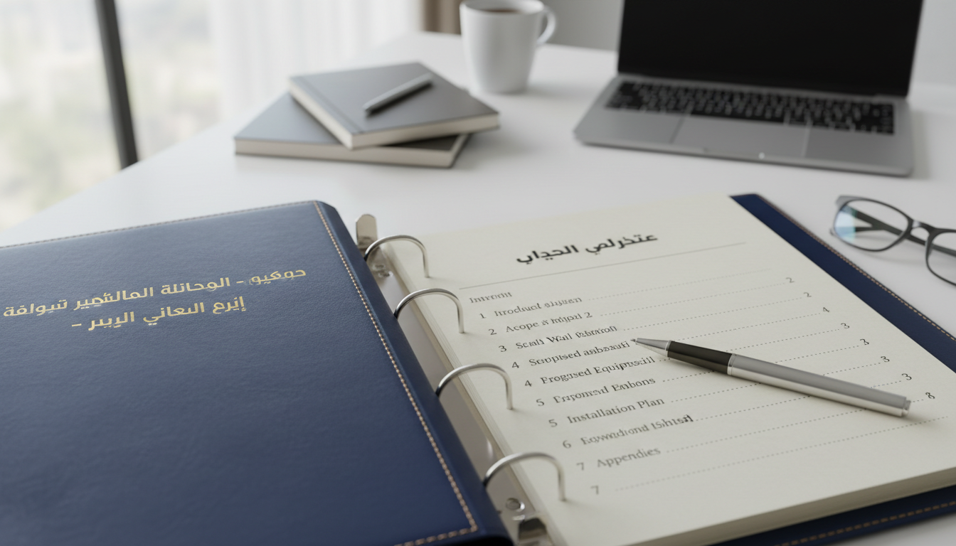 تقرير معاينة مشروع كاميرات المراقبة - جدول المحتويات