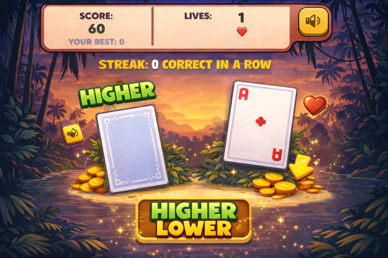 Higher or Lower Strategy: Win Money with Card Predictions