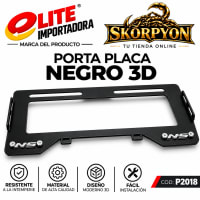 Porta Placa NS 3D Acanalado Negro