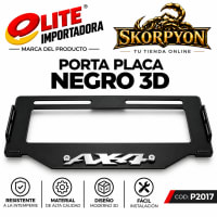 Porta Placa AX4 3D Acanalado Negro