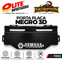 Porta Placa Yamaha 3D Negro