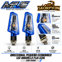 Direccional Pequeño Económico Luz Amarilla Fija Azul