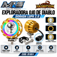 Exploradora Ojo de Diablo Dorada Lupa 2.0 600OK-3000LM 