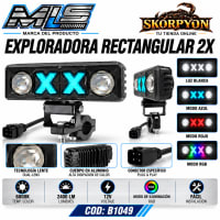 Exploradora Rectangular 2X Motoled MLS 600K-2400LM
