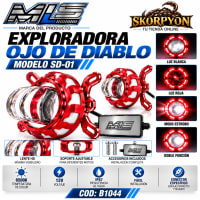 Exploradora Ojo de Diablo Rojo  6500K-2000LM