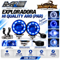 Exploradora Hi Quality Aro(PAR) AZUL 6500K-6000LM 