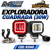 Exploradora Cuadrada  30W Motoled MLS 6500K-2800LM