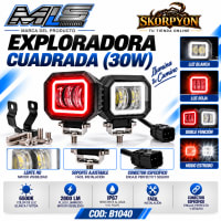 Exploradora Cuadrada  30W Motoled MLS 6500K-2800LM