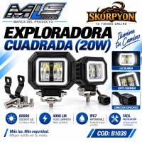 Exploradora Cuadrada 20W Motoled MLS 6000K-4000LM 