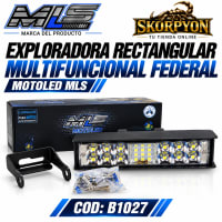 Exploradora Rectangular Multifuncional Federal Motoled MLS 6500K-6000LM 