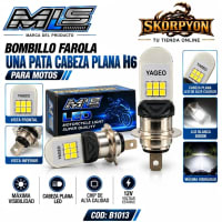 Bombillo Farola una Pata Cabeza Plana H6-6000K