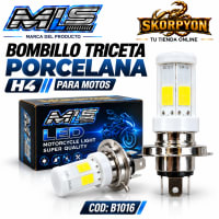 Bombillo Triceta Porcelana H4 