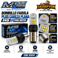  Bombillo Farola Plus Cabeza Plana H6-6000K