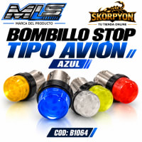 Bombillo Stop Tipo Avión Azul (Unidad)