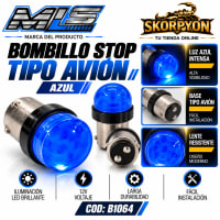 Bombillo Stop Tipo Avión Azul (Unidad)