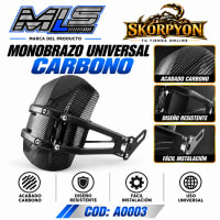 Guardabarro Trasero Monobrazo Universal Full Carbono