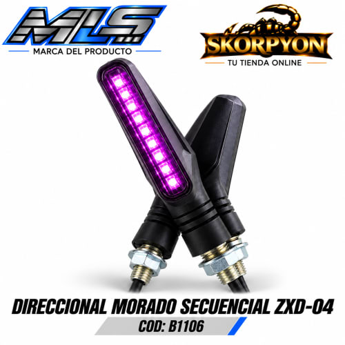 Direccional Morado Secuencial ZXD-04