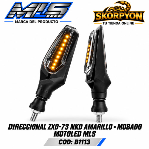 Direccional ZXD-73 NKD Amarillo + Morado Motoled MLS