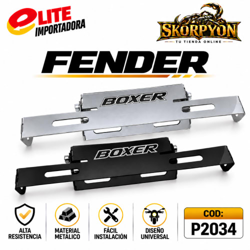 Fender Boxer Sencillo Cromado/Negro