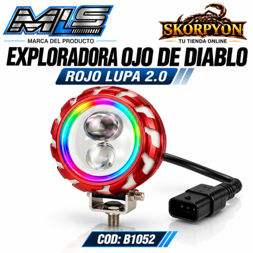 Exploradora Ojo de Diablo Lupa 2.0 600OK-3000LM ROJO