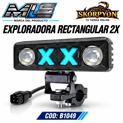 Exploradora Rectangular 2X Motoled MLS 600K-2400LM
