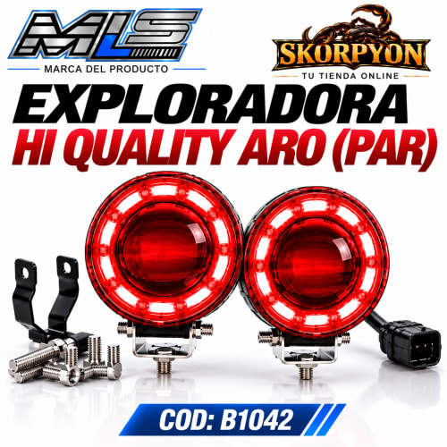Exploradora Hi Quality Aro (PAR) ROJA 6500K-6000LM 