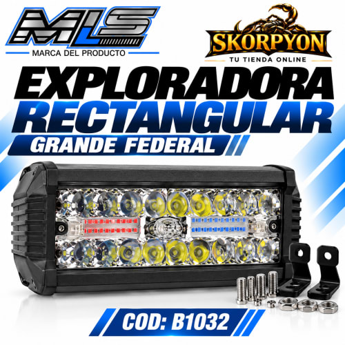 Exploradora Rectangular Grande Federal 6000K-6000LM