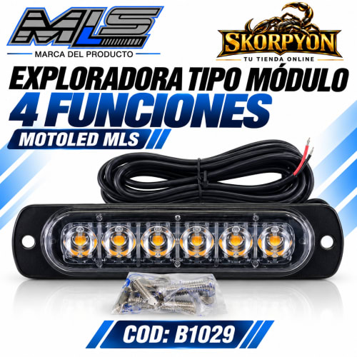 Exploradora Tipo Módulo 4 Funciones  Motoled MLS 6500K-1800LM 