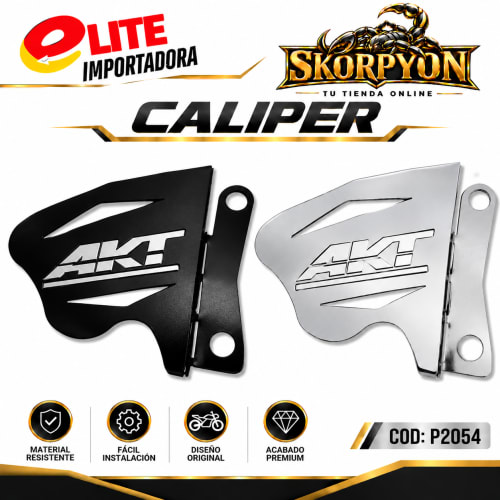 Caliper AKT Sencillo Cromado/Negro