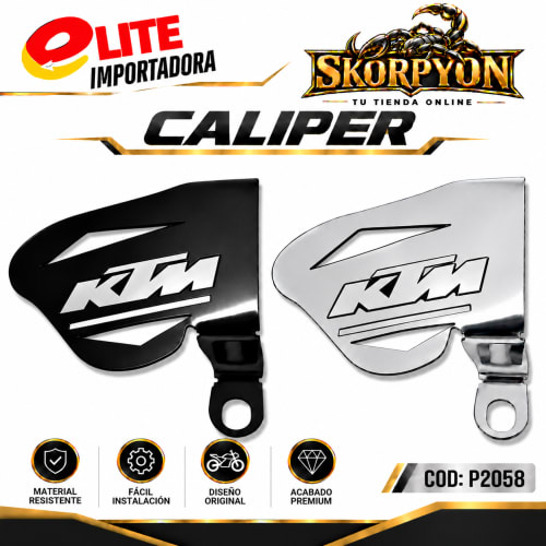 Caliper KTM Sencillo Cromado/Negro