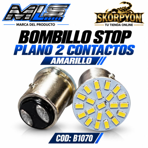 Bombillo Stop Plano 2 Contactos Amarillo (Unidad)
