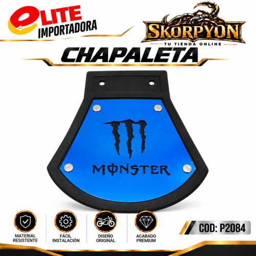 Chapaleta Monster en Acero Azul